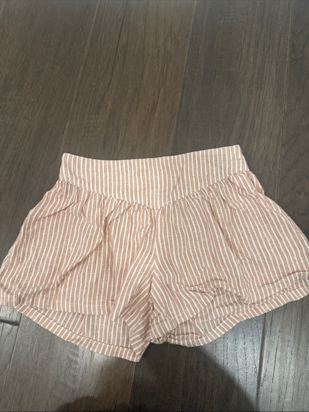Cat & Jack Pink and White Striped Elastic Waist Shorts
